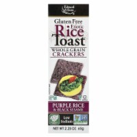 Edward & Sons Exotic Rice Toast™ Whole Grain Crackers Purple Rice & Black Sesame - Perspective: Main