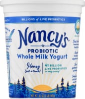 Nancy's Plain With Honey Probiotic Whole Milk Yogurt Tub Perspective: Main