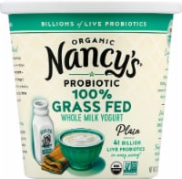 Nancy's 100% Grass-Fed Plain Probiotic Whole Milk Yogurt Tub