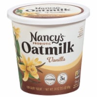 Nancy's® Vanilla Dairy Free Probiotic Oat Milk Yogurt Tub Perspective: Main