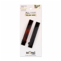 Scunci® No Slip Grip All Day Hold Hair Barettes - Black Perspective: Main