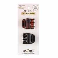 Scunci® No-Slip Grip® All Day Hold Jaw Clips - Tortoise/Black Perspective: Main