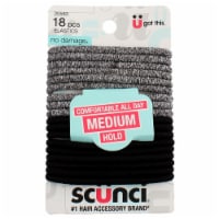 Scunci® No Damage® Medium Hold Elastics - Black/Gray