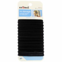 Scunci No Damage No Damage Hair Elastics, Black, 36 Ct