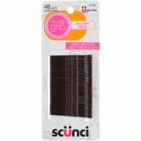 Scunci No Slip Grip All Day Hold Bobby Pins, Metallic Brown, 48 Ct