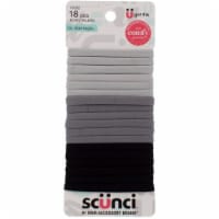 Scunci No Damage Comfy Ponytailers, Gray Shades Soft, 18 Ct