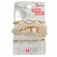 Scunci® Pearl Decorative Hair Pins - Gold / White