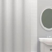 Zenith Zenna Home 70 In. x 72 In. Frosty Lightweight PEVA Shower Curtain Liner