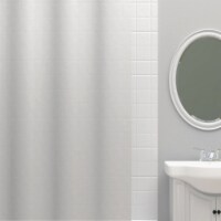 Zenith Zenna Home 70 In. x 72 In. Frosty Lightweight PEVA Shower Curtain Liner