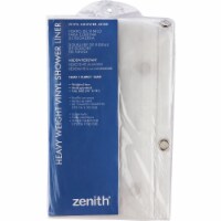 Zenith Zenna Home 70 In. x 72 In. Frosty Medium Weight PEVA Shower Curtain Liner