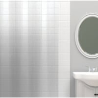 Zenith Zenna Home 54 In. x 72 In. Frosty PEVA Stall Size Shower Curtain Liner