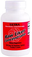 Ultra Glandulars  Raw Liver Concentrate Perspective: front