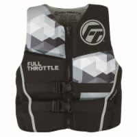 Full Throttle Full Throttle Mens Rapid-Dry Flex-Back Life Jacket 2XL Grey Perspective: Main