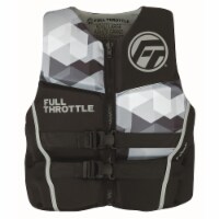 Full Throttle Full Throttle Mens Rapid-Dry Flex-Back Life Jacket 2XL Grey Perspective: Main