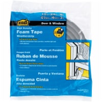 M-D 3/4  W x 1/2  T x 10' L Gray Foam Weatherstrip Tape 02311