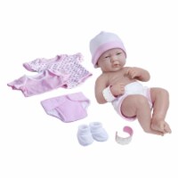 La Newborn Nursery 8 Piece Layette Pink Baby Doll Gift Set 14 in. Lifelike Newborn Doll-Acces