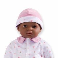 La Baby 15031 Soft Body Baby Doll in baby outfit. African American. Purple w/ Pacifier & Magi