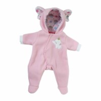 Berenguer Boutique CLO30040E 14 - 18 in. Elephant Hooded Baby Doll Outfit, Pink