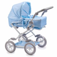 JC Toys 81487B Up to 18 in. Berenguer Boutique Deluxe Foldable Stroller with Canopy & Removab