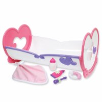 JC Toys Deluxe Rocking Doll Crib + Accessories 6/Set (BER81450)