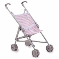 JC Toys 81485P Up to 16 in. Berenguer Boutique Elephant Theme Single Umbrella Stroller, Pink