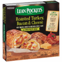 Lean Pockets Roasted Turkey Bacon & Cheese Pretzel Bread Sandwiches 2 Count Perspective: Main