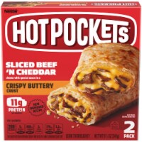 Hot Pockets Frozen Snack Drive Thru Menu Style Sliced Beef 'N Cheddar Frozen Sandwiches Perspective: Main