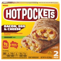 Hot Pockets® Bacon Egg & Cheese Croissant Crust Frozen Breakfast Sandwiches Perspective: Main