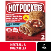 Hot Pockets Frozen Snack Italian Style Meatballs & Mozzarella Garlic Buttery Crust Frozen Sandwiches