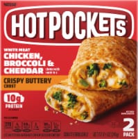 Hot Pockets Frozen Snack Chicken Broccoli & Cheddar Crispy Buttery Crust Frozen Sandwiches Perspective: Main