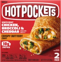 Hot Pockets Frozen Snack Chicken Broccoli & Cheddar Crispy Buttery Crust Frozen Sandwiches Perspective: Main