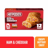 Hot Pockets Hickory Ham and Cheddar Crispy Buttery Crust Frozen Snack Perspective: Main