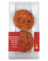 Red Pepper & Mozzarella Sockeye Salmon Burgers