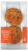 Red Pepper & Mozzarella Cheese Atlantic Salmon Burgers
