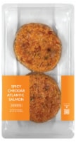 Spicy Cheddar Atlantic Salmon Burgers
