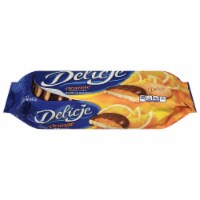 Delicje Orange European Sponge Biscuit Cookies Perspective: Main