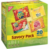 NABISCO CHEESE NIPS/RITZ/WHEAT THINS CRACKERS-SINGLE SERVE VARIETY 20X18.75 OZ Perspective: Main