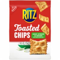 RITZ Toasted Chips Sour Cream and Onion Crackers Perspective: Main