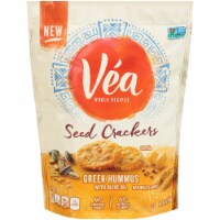 Vea Seed Crackers Greek Hummus with Olive Oil Crackers Perspective: Main