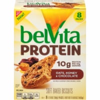 belVita Protein Oats Honey & Chocolate Soft Baked Biscuits Perspective: Main