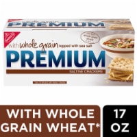Premium with Whole Grain Wheat Saltine Crackers Perspective: Main