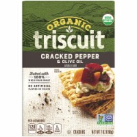 Triscuit Organic Cracked Pepper & Olive Oil Crackers Perspective: Main