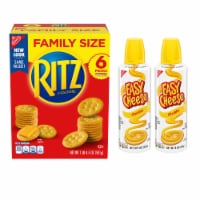 Ritz Family Size Crackers and Easy Cheese Cheddar Spray Cheese Pack Perspective: Main