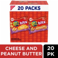 RITZ Bits Cheese and RITZ Bits Peanut Butter Sandwich Crackers Variety Pack Perspective: Main