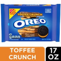 OREO Toffee Crunch Creme With Sugar Crystals Chocolate Sandwich Cookies Family Size