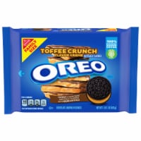Oreo Toffee Crunch Creme With Sugar Crystals Chocolate Sandwich Cookies