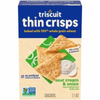 Triscuit Thin Crisps Sour Cream & Onion Whole Grain Wheat Crackers Perspective: Main