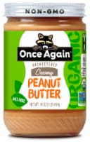 Once Again Organic Creamy Unsweetened Salt Free Peanut Butter
