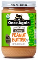 Once Again Organic Lightly Sweetened Creamy Peanut Butter