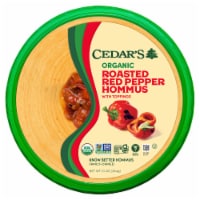 Cedar's Foods Topped Organic Roasted Red Pepper Hommus Perspective: Main